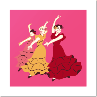 Women dance flamenco. Posters and Art